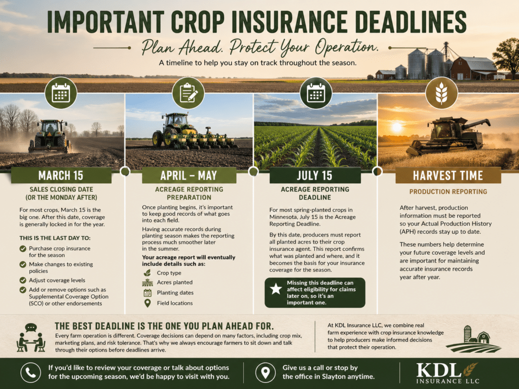 important crop insurance deadline infographic